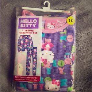 ❄️NWT HELLO KITTY GIRLS THERMAL UNDERWEAR SET❄️